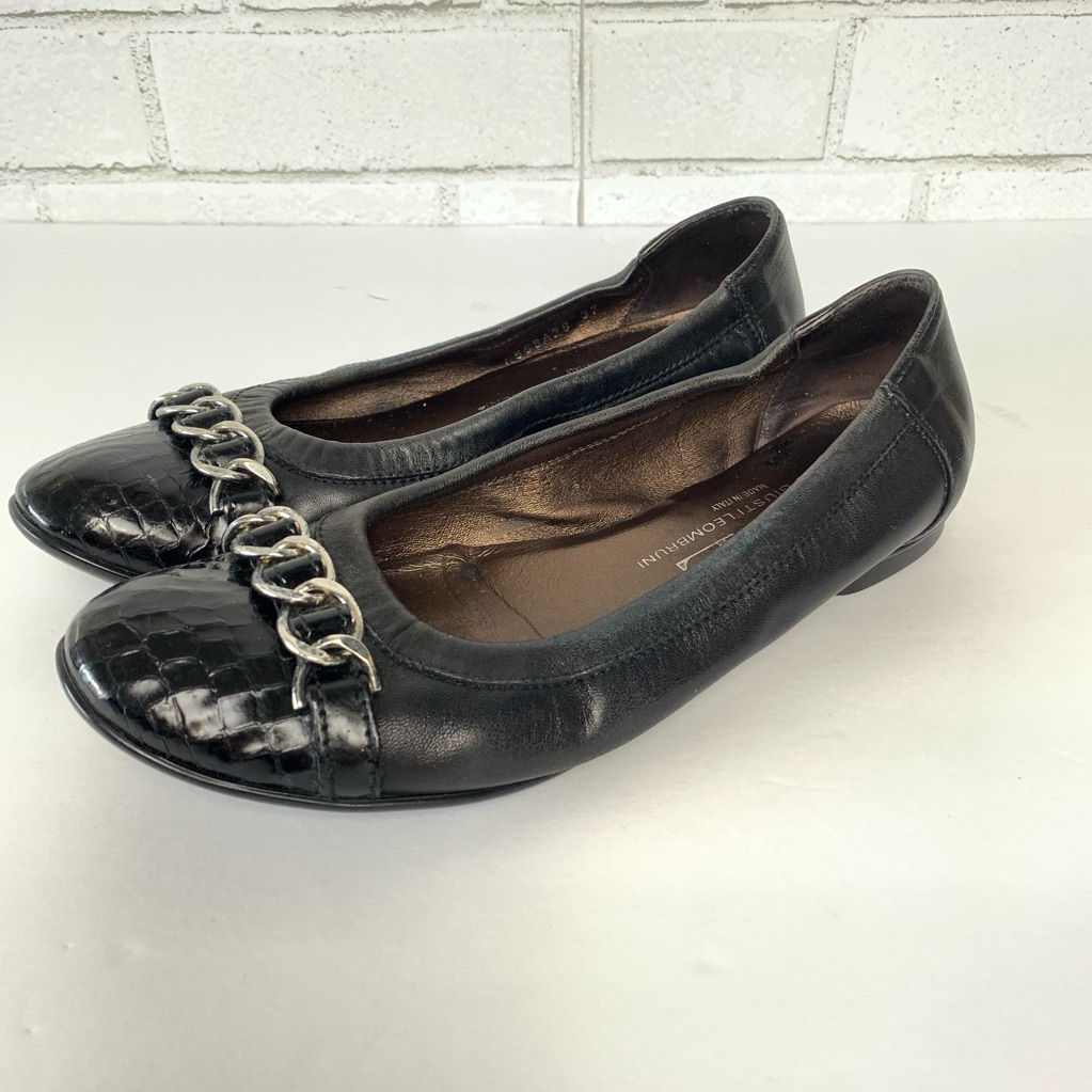 Agl Attilio Giusti Leombruni Black Cap Toe Us 7 Flats